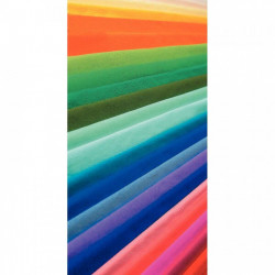 PAQUET DE 10 FEUILLES CRÉPON ORDINAIRE 200 X 50 CM COULEURS ASSORTIES