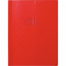 PAQUET DE 10 PROTÈGE-CAHIERS AVEC RABATS ÉPAISSEUR 22/100ÈME 24 X 32 CM COLORIS ROUGE