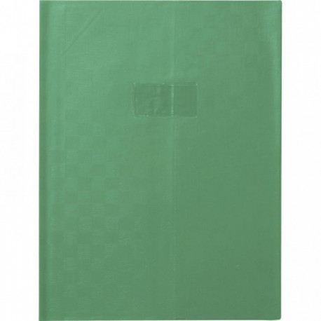 PAQUET DE 10 PROTÈGE-CAHIERS AVEC RABATS ÉPAISSEUR 22/100ÈME 24 X 32 CM COLORIS VERT