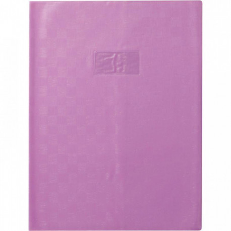 PAQUET DE 10 PROTÈGE-CAHIERS AVEC RABATS ÉPAISSEUR 22/100ÈME 24 X 32 CM COLORIS VIOLET