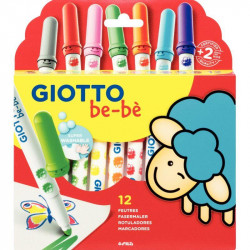 POCHETTE DE 12 FEUTRES MAXI BÉBÉ