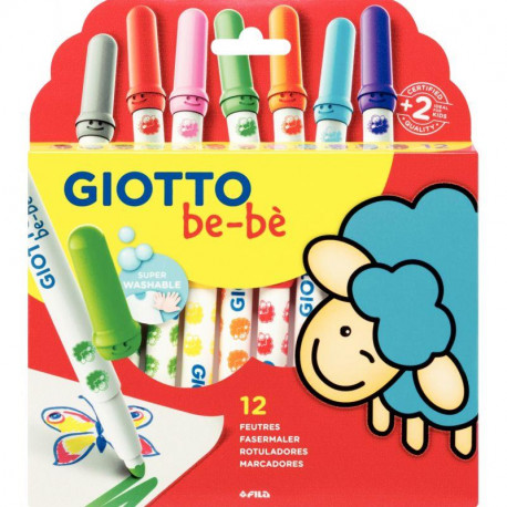 POCHETTE DE 12 FEUTRES MAXI BÉBÉ