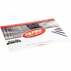 POCHETTE DE 20 FEUILLES PAPIER CALQUE UNI, 90 G 24X32 CM EXCELLENCE