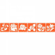 POCHOIRS EN PLASTIQUE THÈME LES FLEURS LOT DE 6