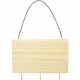PORTE-CLES BOIS 3 CROCH+CHAINE