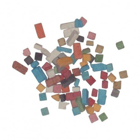 POT DE 1KG DE MINI MOSAÏQUES ANTIQUES, 5X5 MM