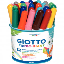 POT DE 32 FEUTRES GIOTTO TURBO GIANT ASS