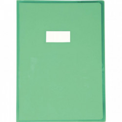 PROTÈGE-CAHIER CRISTAL 21 X 29,7CM 22/100 COLORIS VERT