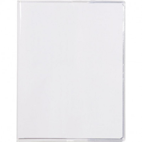PROTÈGE CAHIER PVC 17X22 INCOLORE À RABATS