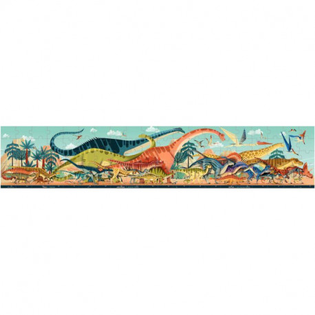 PUZZLE PANORAMIQUE 100 PIÈCES, L'ÈRE DES DINOSAURES