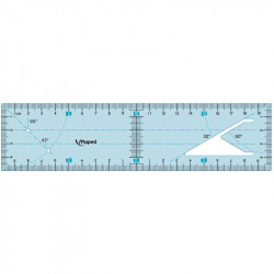 RÈGLE ÉQUERRE 2 EN 1 EN POLYPROPYLÈNE 20CM