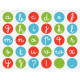 ROULEAU DE 900 GOMMETTES ALPHABET EN MINUSCULE