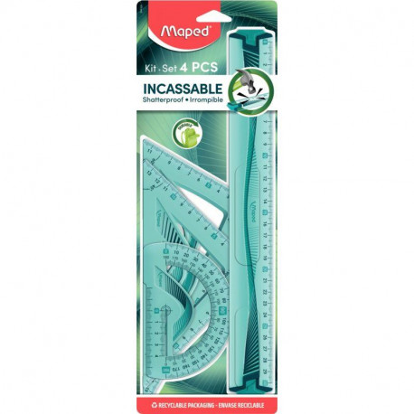 SET DE 4 PIÈCES DE TRAÇAGE INCASSABLE