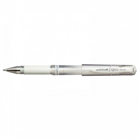STYLO BILLE GEL UMN 153 BLANC UNIBALL UM153 BL POINTE 1MM