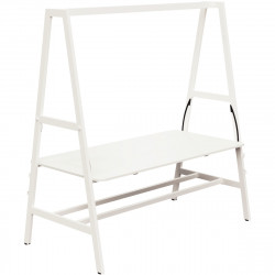 TABLE DÉPART L180XP90CM NOMAD PLATEAU BLANC/STRUCTURE BLANC FRAB FR AJUST.HAUT.PLATEAU 2 POSIT.ASSIS DEBOUT GAT 5 ANS