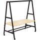 TABLE MOBILE L180XP90CM NOMAD PLATEAU CHÊNE CLAIR/STRUCTURE NOIR FAB. FR  AJUST.HAUT.PLATEAU 2 POSIT.ASSIS DEBOUT GAR 5 ANS