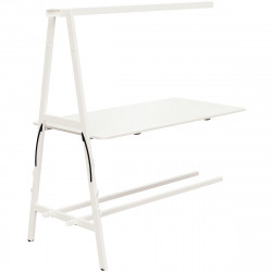 TABLE SUIVANTE L180XP90CM NOMAD PLATEAU BLANC/STRUCTURE BLANC FAB FR AJUST.HAUT.PLATEAU 2 POSIT.ASSIS DEBOUT GAR 5 ANS