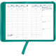 AGENDA SEMAINIER COLETTE 10X15 EMERAUDE 13 mois de Décembre à Décembre. La semaine sur 2 pages
