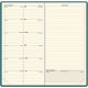 AGENDA SEMAINIER AMÉLIE 9X17,5CM VERT 12 mois de janvier à décembre. La semaine sur 1 page