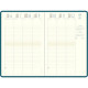 AGENDA SEMAINIER VOLGA 16X24CM BLEU CANARD 12 mois de Janvier à Décembre. La semaine sur 2 pages