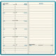 AGENDA SEMAINIER CANVAS 9X17CM BLEU CANARD 12 mois de septembre à août. La semaine sur 1 page