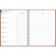 AGENDA SEMAINIER AMÉLIE 21X27CM TERRACOTTA 12 mois de janvier à décembre. La semaine sur 1 page