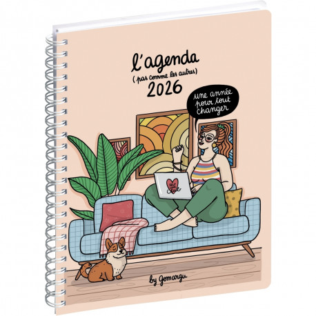 AGENDA SEMAINIER GOMARGU 15X21CM 12 mois, de Janvier à Décembre. La semaine sur 1 page