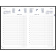 AGENDA CARRE 1 JOUR EURO CENTIMES NOIR 14x22cm 12 mois de Janvier à Décembre. 1 jour par page