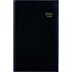 AGENDA BANQUIER LARGE 1 VOLUME NOIR 17x27cm 1 jour par 2 pages