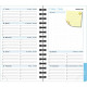 AGENDA SEMAINIER  9X16CM DÉBORDÉE 12 mois de Janvier à Décembre. La semaine sur 2 pages