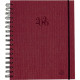AGENDA JOURNALIER SPIRALE (coloris aléatoire) 18x22,5cm 12 mois Janvier à Décembre. 1 jour par page