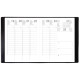 AGENDA SEMAINIER EXDI 21X27CM NOIR 12 mois août à juillet. La semaine sur 2 pages