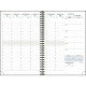 AGENDA SEMAINIER ALL IN ONE 15X21CM KAA NOIR 12 mois janvier à décembre 1 semaine sur 2 pages