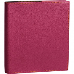 AGENDA SEMAINIER EXÉCUTIF CLUB 16X16CM FRAMBOISE 13 mois de Décembre à Décembre. La semaine sur 2 pages