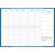 AGENDA SEMAINIER CONSULTATION VOLGA 21X29CM BLEU CANARD 13 mois de Décembre à Décembre. La semaine sur 2 pages