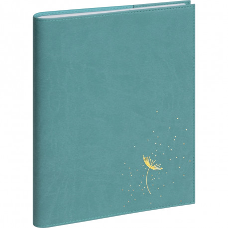 AGENDA SEMAINIER ONDINE 15X21CM BLEU 12 mois de janvier à décembre. 1 semaine sur 2 pages