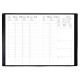 AGENDA SEMAINIER EXDI 16X24CM NOIR 12 mois Janvier à Décembre. La semaine sur 2 page