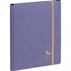 AGENDA SEMAINIER ALL IN ONE 15X21CM VIOLET 12 mois de janvier à décembre. 1 semaine sur 2 pages