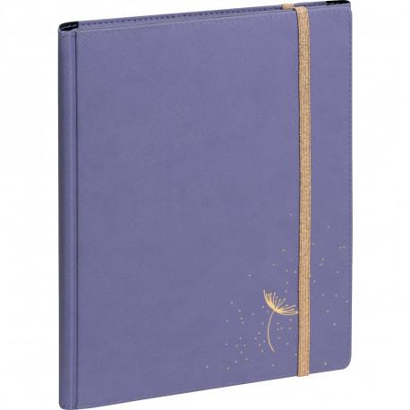 AGENDA SEMAINIER ALL IN ONE 15X21CM VIOLET 12 mois de janvier à décembre. 1 semaine sur 2 pages