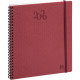 AGENDA SEMAINIER EUROTIME 18W SWAN BORDEAUX 15x17cm 12 mois Janvier à Décembre. La semaine sur 2 pages