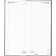 AGENDA LONG 1 JOUR PAR PAGE TRAVERS NOIR 12,8x33 cm. 1 jour par page
