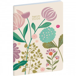 AGENDA MENSUEL EASYSLIM MINILABO 10X15CM IVOIRE 12 mois de janvier à décembre. Le mois sur 2 pages