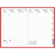 AGENDA SEMAINIER EQUOLOGY 9X12,5CM ROUGE 13 mois de décembre à décembre. La semaine sur 2 pages