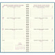 AGENDA SEMAINIER EUROTIME 16W SWAN BLEU CANARD 9x16cm 12 mois Janvier à Décembre. La semaine sur 2 pages