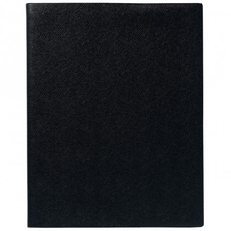AGENDA SEMAINIER PLASTIQUE 21X27CM NOIR 13 mois Décembre à Décembre. La semaine sur 2 pages