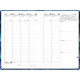 AGENDA SEMAINIER HIPSY 16X24CM FEUILLE 13 mois, de Décembre à Décembre La semaine sur 2 pages