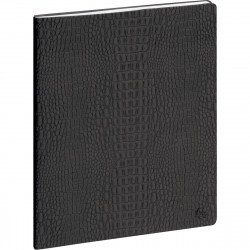 AGENDA SEMAINIER BABY CROCO 21X27CM ANTHRACITE 12 mois de janvier à décembre. La semaine sur 2 pages