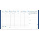 AGENDA SEMAINIER EXÉCUTIF CLUB 16X16CM NAVY 13 mois Décembre à Décembre 1 semaine sur 2 pages