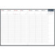 AGENDA SEMAINIER OXFORD FIRST 24X32CM NOIR 12 mois de Janvier à Décembre 1 semaine sur 2 pages