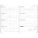 AGENDA SEMAINIER OXFORD 10X15cm ROMANCE 16 mois, de Septembre à Décembre La semaine sur 2 pages